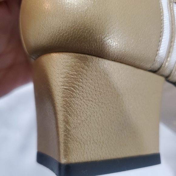 J. Renee Dressy Heels Gold Mesh 7M - Picture 10 of 13